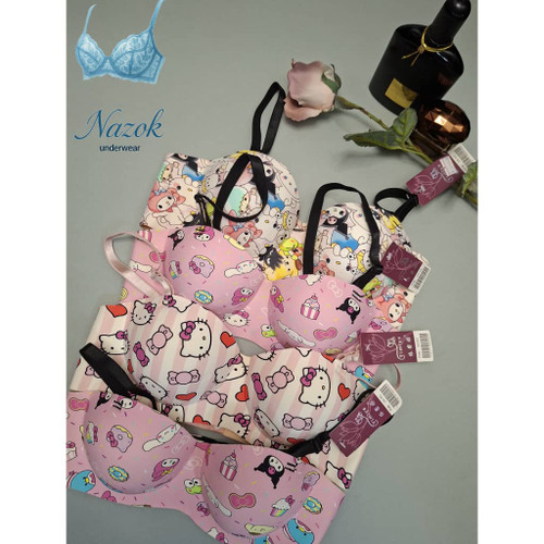 سوتین زنانه فنردار طرح کیتی، سایز ۷۵ تا ۸۵ ، مدل دخترانه، شیک و راحت برای استفاده روزمره